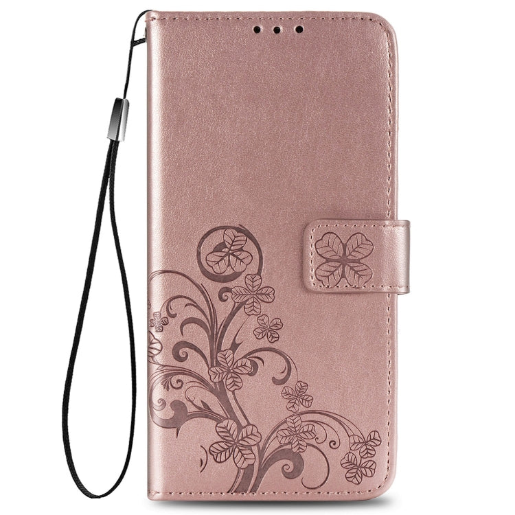 Lucky Clover Custodia in pelle con motivo a fiori pressati con supporto e fessure per carte, portafoglio e cinturino da polso, For Huawei P Smart 2020, For Huawei Y5P 2020 & Honor 9S, For Xiaomi Mi 10 Lite 5G, Fo Redmi 10X / Note 9, For LG K41S        ...