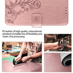 Lucky Clover Custodia in pelle con motivo a fiori pressati con supporto e fessure per carte, portafoglio e cinturino da polso, For Huawei P Smart 2020, For Huawei Y5P 2020 & Honor 9S, For Xiaomi Mi 10 Lite 5G, Fo Redmi 10X / Note 9, For LG K41S        ...