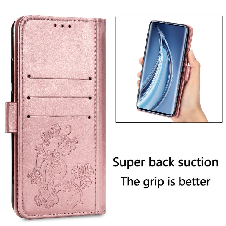 Lucky Clover Custodia in pelle con motivo a fiori pressati con supporto e fessure per carte, portafoglio e cinturino da polso, For Huawei P Smart 2020, For Huawei Y5P 2020 & Honor 9S, For Xiaomi Mi 10 Lite 5G, Fo Redmi 10X / Note 9, For LG K41S        ...