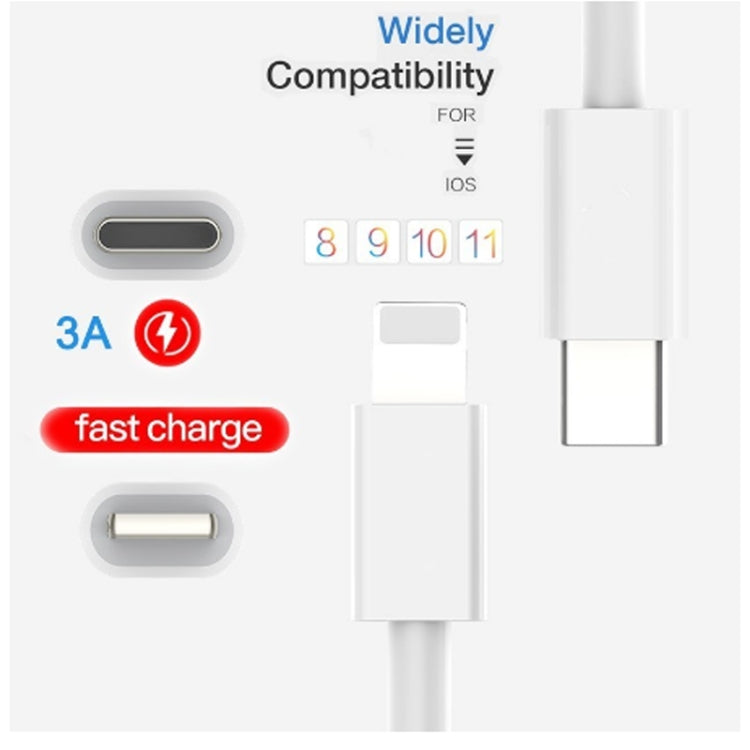 PD 18W USB-C / Type-C a 8 Pin Flash Cavo dati di ricarica per iPhone X / 11/11 Pro / 11 Pro Max / XR / SE 2020, 1m, 2m