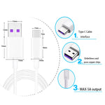 Cavo USB-A a USB-C 5A ricarica veloce 1-2 metri