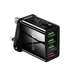Caricabatterie rapido 30W QC 3.0 USB 3 porte UK