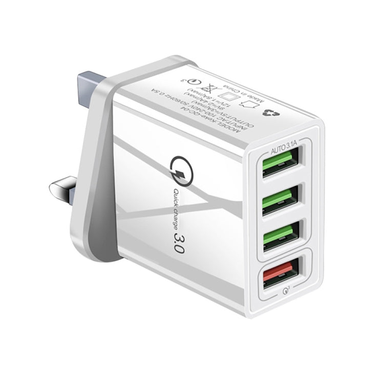 Caricabatterie rapido 30W QC 3.0 USB 3 porte UK