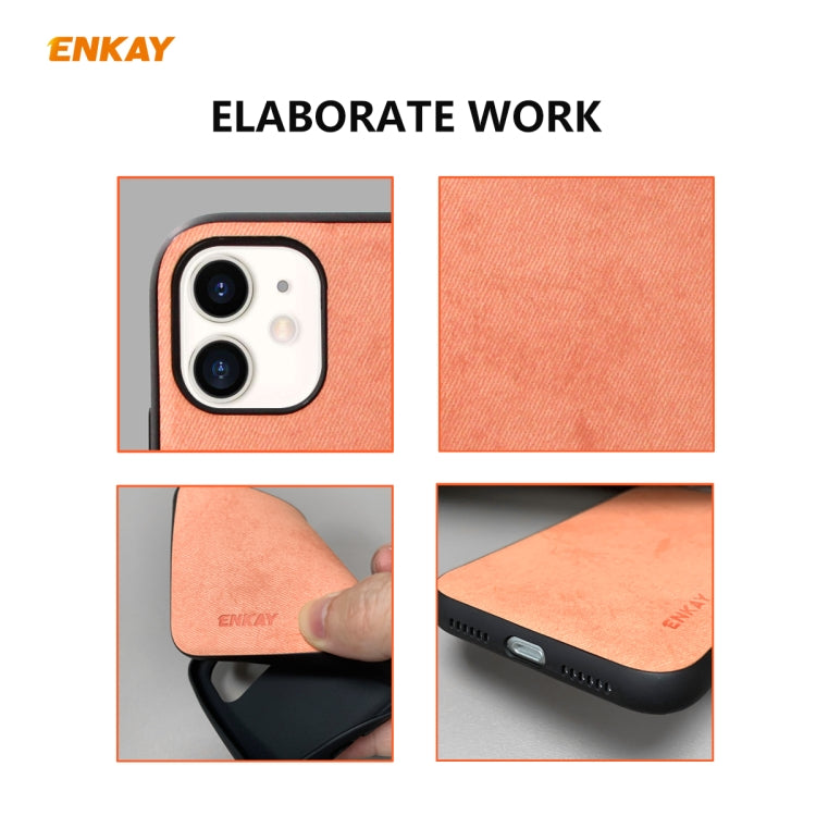 Per iPhone 11 ENKAY ENK-PC028 Business Series Tessuto Texture PU Pelle + TPU Custodia morbida e sottile, For iPhone 11