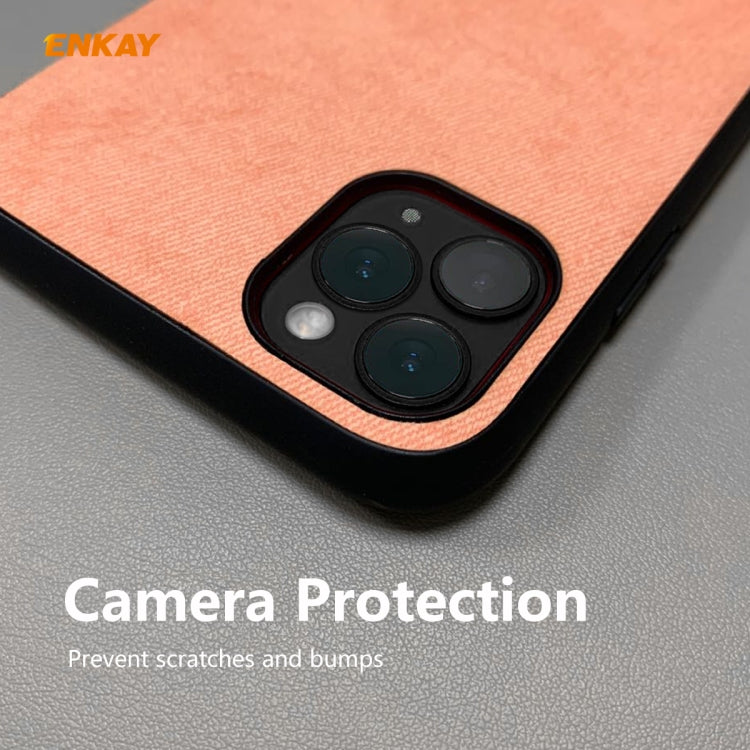 Per iPhone 11 Pro Max ENKAY ENK-PC030 Business Series Tessuto Texture PU Pelle + TPU Custodia morbida e sottile, For iPhone 11 Pro Max