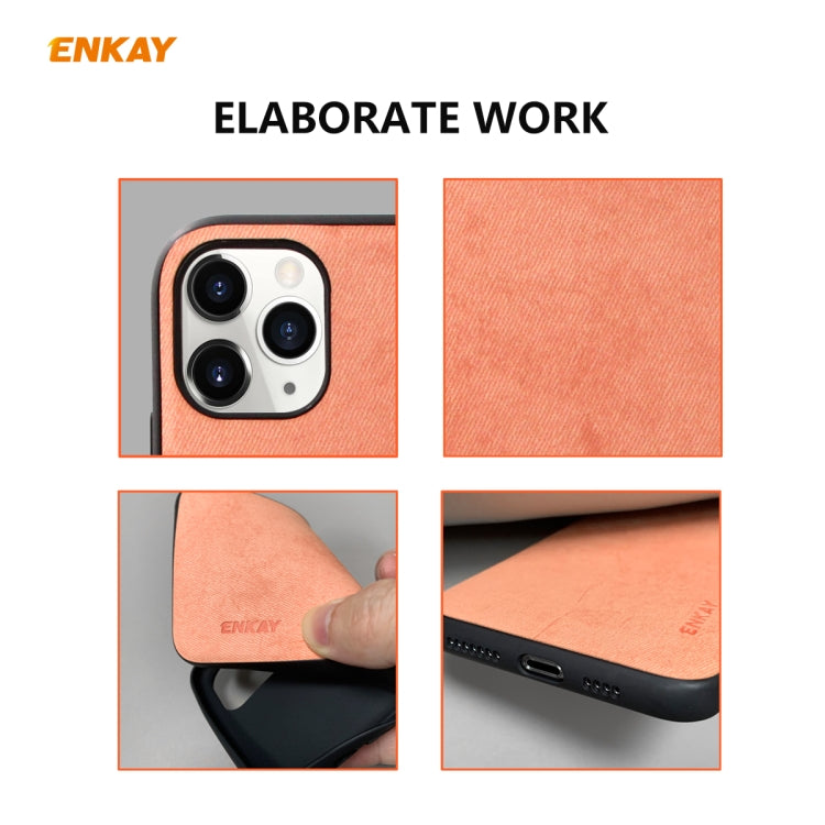 Per iPhone 11 Pro Max ENKAY ENK-PC030 Business Series Tessuto Texture PU Pelle + TPU Custodia morbida e sottile, For iPhone 11 Pro Max