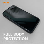 Per iPhone 11 Pro ENKAY ENK-PC0292 2 in 1 Business Series Tessuto Texture PU Pelle + TPU Custodia morbida e sottile ＆ 0,26 mm 9H 2.5D Pellicola in vetro temperato, For iPhone 11 Pro