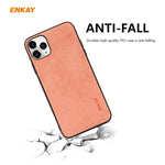 Per iPhone 11 Pro Max ENKAY ENK-PC0302 2 in 1 Serie Business Tessuto Texture Pelle PU + TPU Custodia morbida e sottile ＆ 0,26 mm 9H 2.5D Pellicola in vetro temperato, For iPhone 11 Pro Max