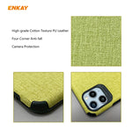 Per iPhone 11 Pro Max ENKAY ENK-PC0332 2 in 1 Business Series Denim Texture PU Leather + TPU Custodia morbida e sottile ＆ 0,26 mm 9H 2.5D Pellicola in vetro temperato, For iPhone 11 Pro Max