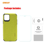 Per iPhone 11 Pro ENKAY ENK-PC0322 2 in 1 Business Series Denim Texture PU Leather + TPU Soft Slim Case Cover ＆ 0.26mm 9H 2.5D Pellicola in vetro temperato, For iPhone 11 Pro
