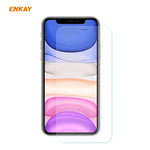 Per iPhone 11 ENKAY ENK-PC0312 2 in 1 Business Series Denim Texture PU Leather + TPU Custodia morbida sottile ＆ 0,26 mm 9H 2.5D Pellicola in vetro temperato, For iPhone 11