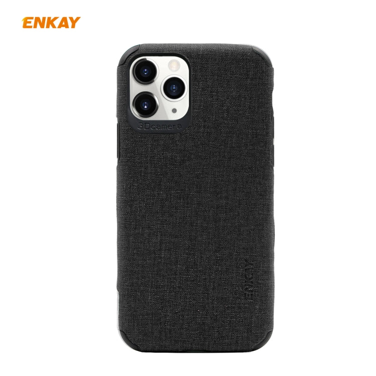 Per iPhone 11 Pro Max ENKAY ENK-PC033 Business Series Denim Texture PU Leather + TPU Custodia morbida e sottile, For iPhone 11 Pro Max