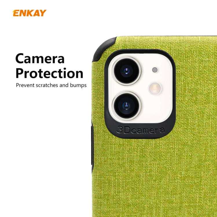 Per iPhone 11 ENKAY ENK-PC031 Business Series Denim Texture PU Leather + TPU Custodia morbida e sottile, For iPhone 11