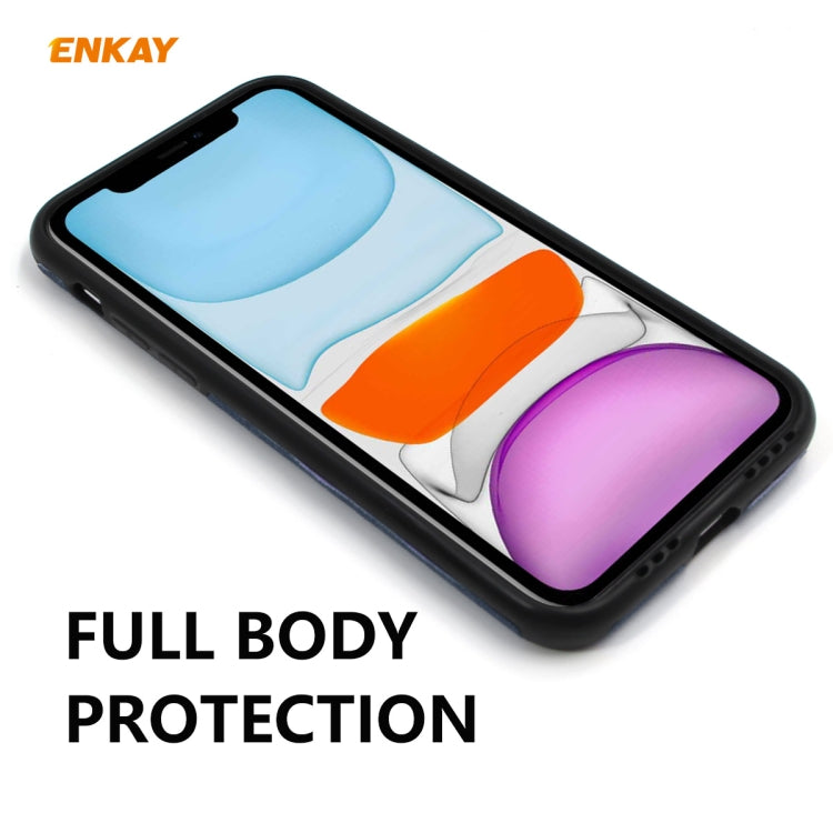 Per iPhone 11 ENKAY ENK-PC031 Business Series Denim Texture PU Leather + TPU Custodia morbida e sottile, For iPhone 11