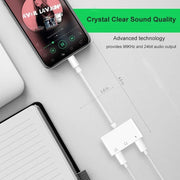 Adattatore 3 in 1 per iPhone e auricolari