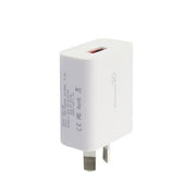 Caricatore con interfaccia USB singola QC 3.0 18 W 3 A, spina AU