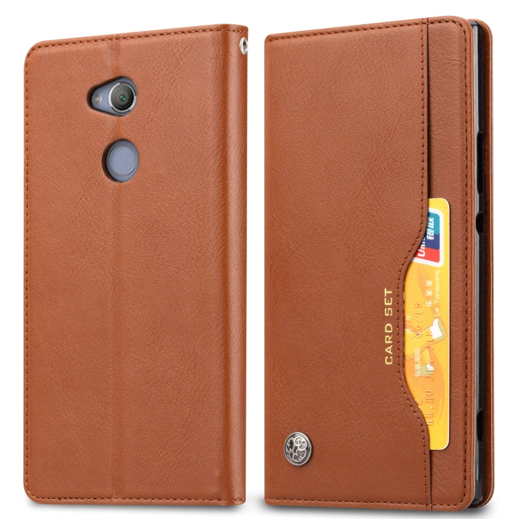 Knead Skin Texture Custodia orizzontale in pelle Flip per Sony Xperia XA2, con cornice per foto e supporto, slot per schede e portafoglio, For Xperia XA2