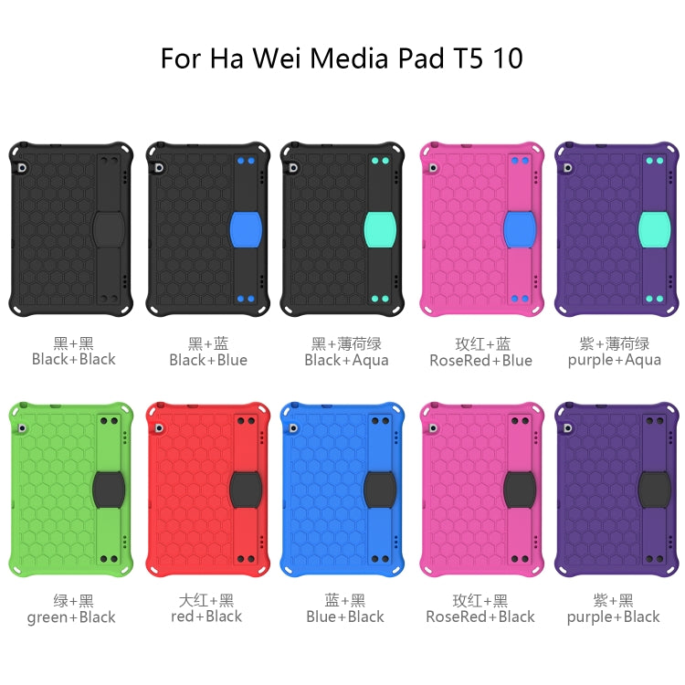 Design a nido d'ape Materiale EVA + PC Guscio protettivo piatto anticaduta a quattro angoli con cinturino, For Huawei MediaPad T5 10.1, For Huawei Media M5 Lite 8.4/M6 8.4