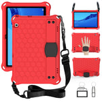 Design a nido d'ape Materiale EVA + PC Guscio protettivo piatto anticaduta a quattro angoli con cinturino, For Huawei MediaPad T5 10.1, For Huawei Media M5 Lite 8.4/M6 8.4