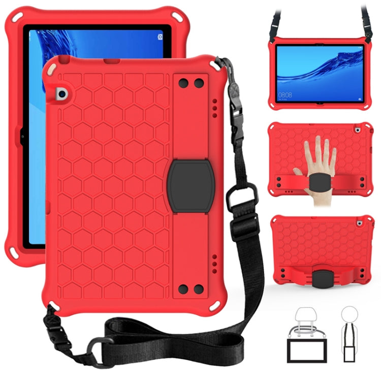 Design a nido d'ape Materiale EVA + PC Guscio protettivo piatto anticaduta a quattro angoli con cinturino, For Huawei MediaPad T5 10.1, For Huawei Media M5 Lite 8.4/M6 8.4