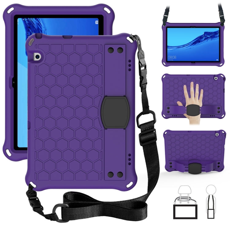 Design a nido d'ape Materiale EVA + PC Guscio protettivo piatto anticaduta a quattro angoli con cinturino, For Huawei MediaPad T5 10.1, For Huawei Media M5 Lite 8.4/M6 8.4