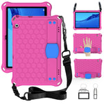 Design a nido d'ape Materiale EVA + PC Guscio protettivo piatto anticaduta a quattro angoli con cinturino, For Huawei MediaPad T5 10.1, For Huawei Media M5 Lite 8.4/M6 8.4