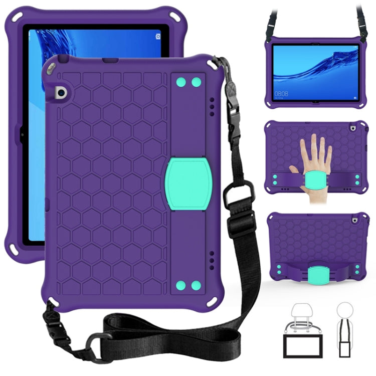 Design a nido d'ape Materiale EVA + PC Guscio protettivo piatto anticaduta a quattro angoli con cinturino, For Huawei MediaPad T5 10.1, For Huawei Media M5 Lite 8.4/M6 8.4