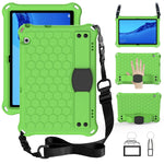 Design a nido d'ape Materiale EVA + PC Guscio protettivo piatto anticaduta a quattro angoli con cinturino, For Huawei MediaPad T5 10.1, For Huawei Media M5 Lite 8.4/M6 8.4