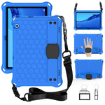 Design a nido d'ape Materiale EVA + PC Guscio protettivo piatto anticaduta a quattro angoli con cinturino, For Huawei MediaPad T5 10.1, For Huawei Media M5 Lite 8.4/M6 8.4