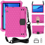 Design a nido d'ape Materiale EVA + PC Guscio protettivo piatto anticaduta a quattro angoli con cinturino, For Huawei MediaPad T5 10.1, For Huawei Media M5 Lite 8.4/M6 8.4