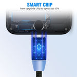 Cavo ricarica magnetico Micro USB 1 metro nylon intrecciato