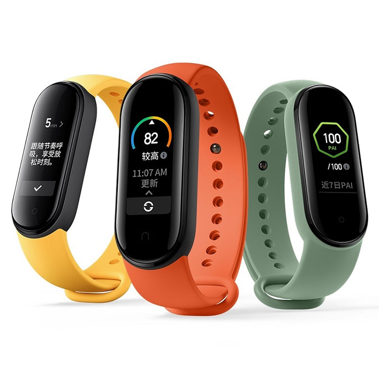 Adatto per Xiaomi Band Mi 5 Lunghezza cinturino in silicone tinta unita: 24,5 cm, Black, Red, White, Orange, Gray, Yellow, Wine Red, Green, Teal, Sky Blue, Midnight Blue, Violet