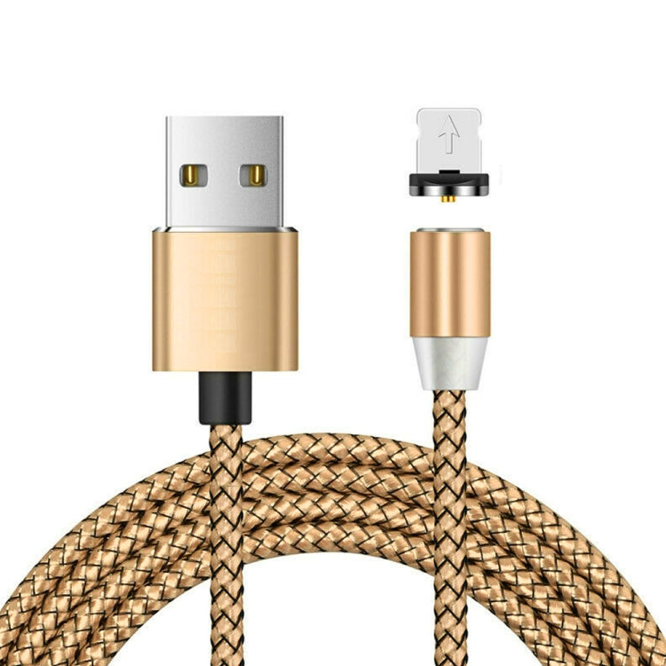 Cavo dati magnetico intrecciato bicolore in nylon con connettore magnetico in metallo da USB a 8 pin, lunghezza cavo: 1 m, 8 Pin