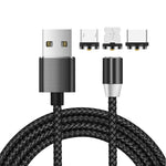 Cavo ricarica magnetico 3 in 1 USB a 8 pin/Type-C/micro USB 1 m