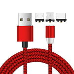 Cavo ricarica magnetico 3 in 1 USB a 8 pin/Type-C/micro USB 1 m