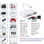 Adattatore 4 in 1 con porta 8 pin per iPhone iOS