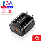 Caricatore rapido USB QC3.0 18W con spina USA