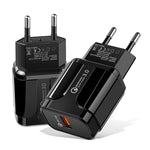 Caricatore rapido USB QC3.0 18W con spina europea