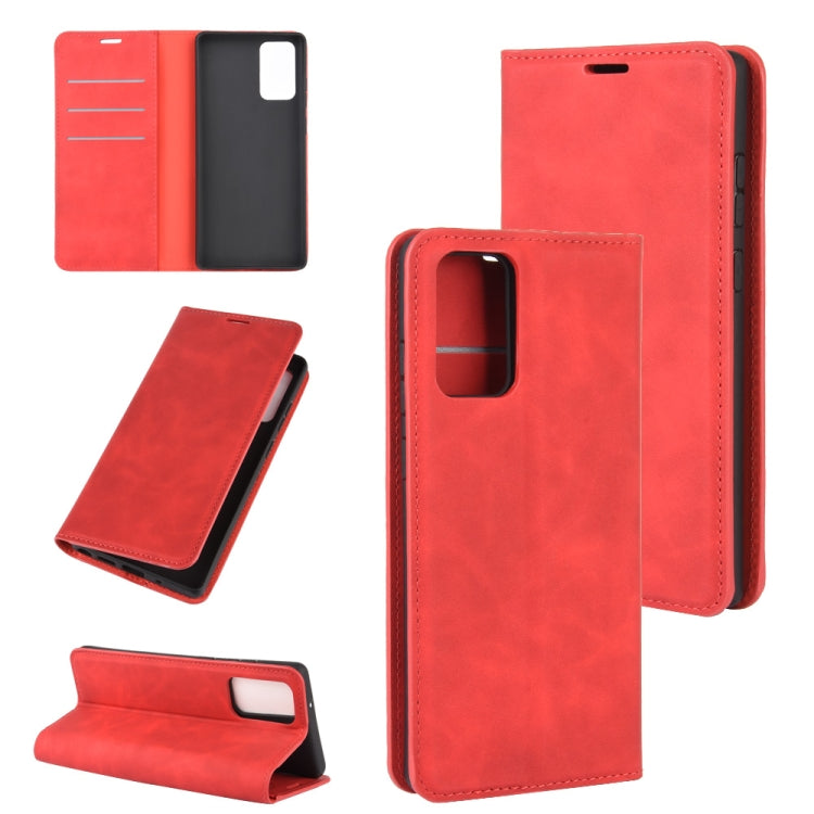 Per Samsung Galaxy Note20 Custodia in pelle con ventosa magnetica da lavoro retro-skin con supporto, slot per carte e portafoglio, For Samsung Galaxy Note20