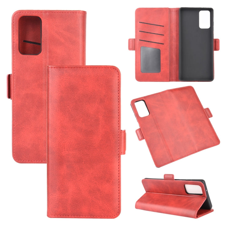 Per Samsung Galaxy Note20 Custodia in pelle a vibrazione orizzontale con fibbia magnetica a doppio lato con supporto, slot per carte e portafoglio, For Samsung Galaxy Note20