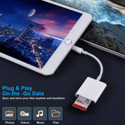 Adattatore lettore schede 8 pin a SD per iOS