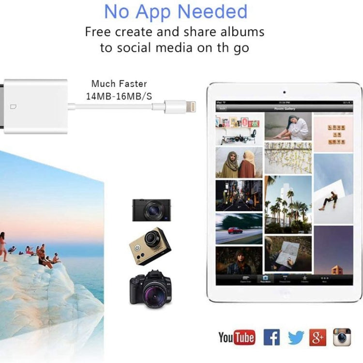 Adattatore lettore schede SD per dispositivi iOS