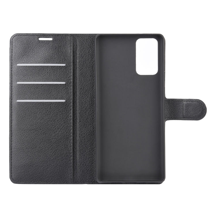 Per Samsung Galaxy Note20 Litchi Texture Custodia protettiva a vibrazione orizzontale con supporto e slot per schede e portafoglio, For Galaxy Note20