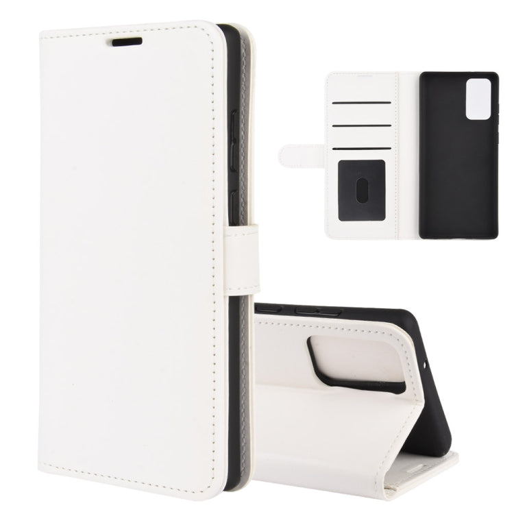 Per Samsung Galaxy Note20 R64 Texture Custodia protettiva a vibrazione orizzontale singola con supporto e slot per schede e portafoglio e cornice per foto, For Samsung Galaxy Note20