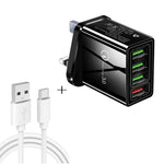 Cavo dati USB a USB-C 1 metro 30W QC 3.0 4 porte