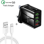 Cavo dati USB a USB-C 1 metro 30W QC 3.0 4 porte