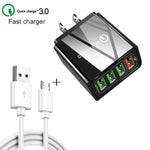Cavo dati USB a Micro USB 2 in 1 1m 30W QC 3.0 ricarica rapida
