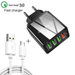 Cavo dati USB a Micro USB 1m 30W QC 3.0 4 porte USB