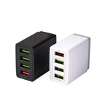 Cavo dati 2 in 1 da USB a 8 pin da 1 m + 30 W QC 3.0 4 interfacce USB Telefono cellulare Tablet PC Caricabatterie rapido universale Set caricabatterie da viaggio, spina USA, 8 Pin Set US Plug