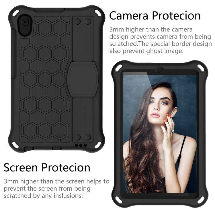 Design a nido d'ape Materiale EVA + PC Guscio protettivo piatto anticaduta a quattro angoli con cinturino, For Huawei MatePad T8 8.0（2020）